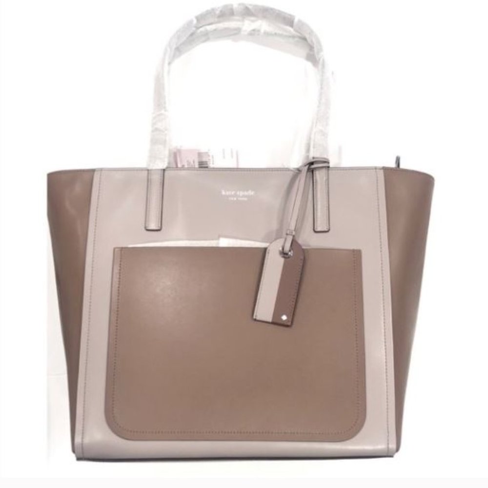 Kate Spade Color block pocket Leather Tote